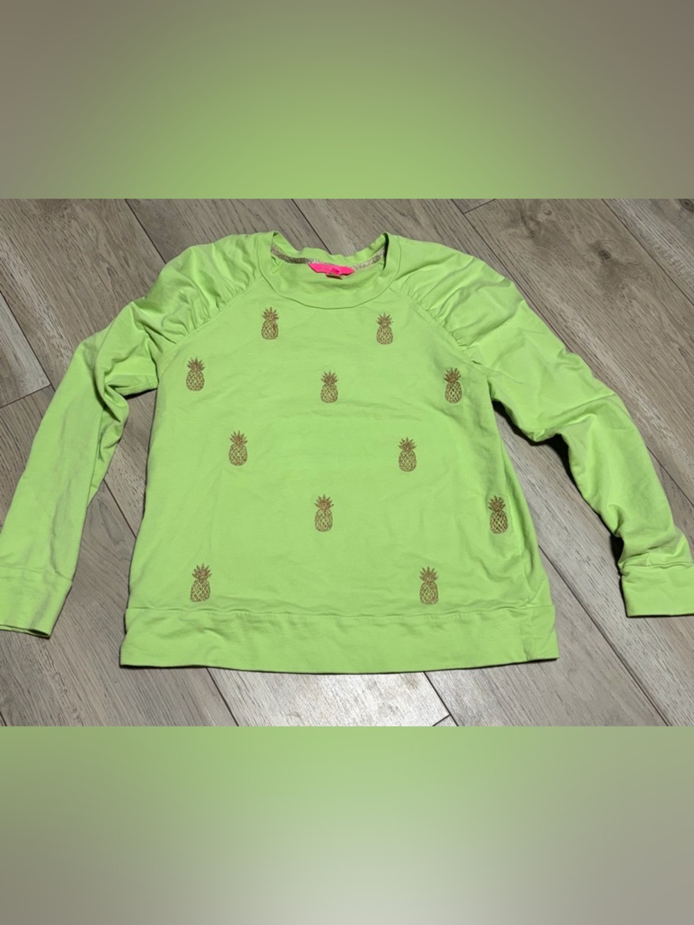 Lilly Pulitzer Lime Green Pineapple Crewneck Sweatshirt